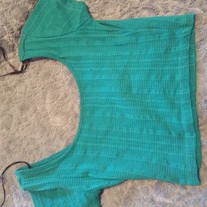 Forever 21 turquoise/green crop top